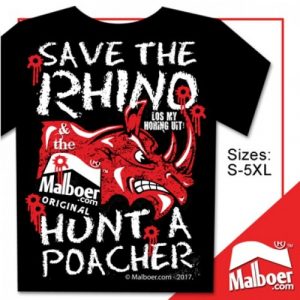 malboer save the rhino hunt a poacher t shirt 300x300 1